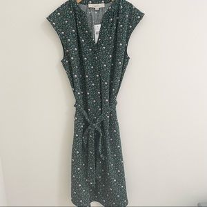 NWT green floral loft dress